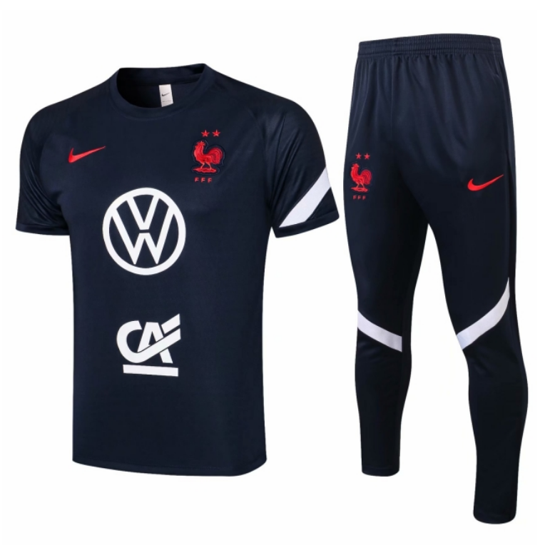 2021/22 France Navy Training Kits Shirt and Pants